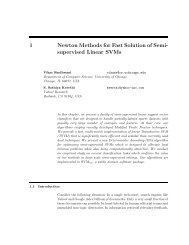 1 Newton Methods for Fast Solution of Semi ... - Vikas Sindhwani