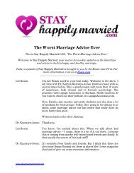 07262010 - The Worst Marriage Advice Ever - Stay Happily Married