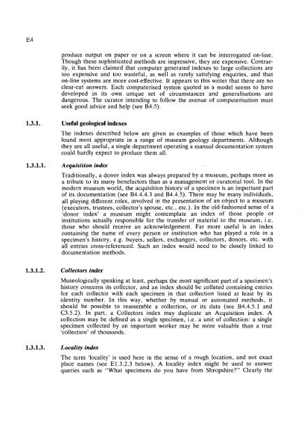 GUIDELINES FOR THE CURATION OF GEOLOGICAL MATERIALS