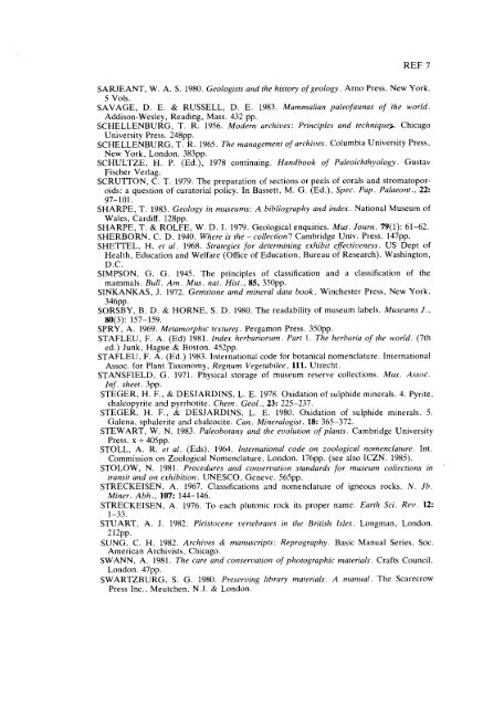 GUIDELINES FOR THE CURATION OF GEOLOGICAL MATERIALS