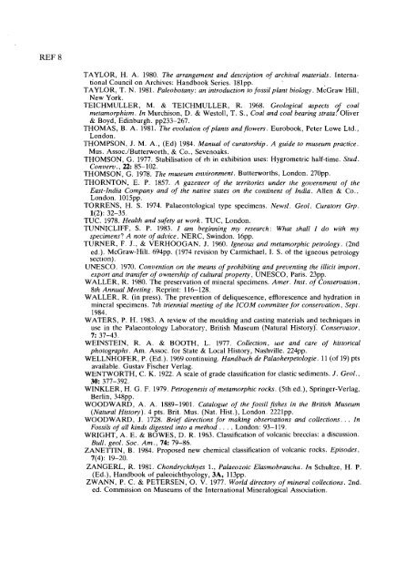 GUIDELINES FOR THE CURATION OF GEOLOGICAL MATERIALS