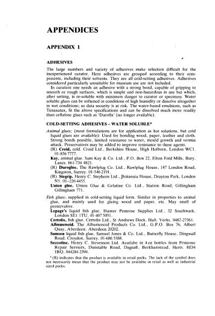 GUIDELINES FOR THE CURATION OF GEOLOGICAL MATERIALS