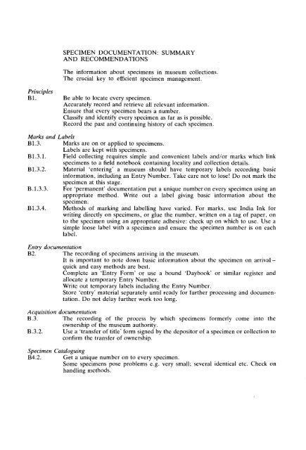 GUIDELINES FOR THE CURATION OF GEOLOGICAL MATERIALS