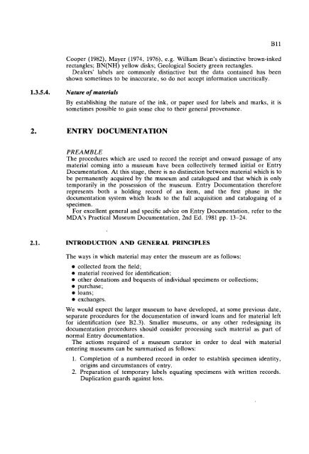 GUIDELINES FOR THE CURATION OF GEOLOGICAL MATERIALS