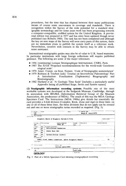 GUIDELINES FOR THE CURATION OF GEOLOGICAL MATERIALS