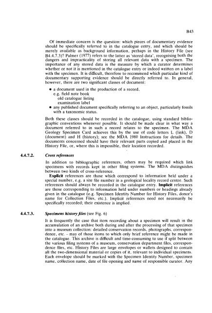 GUIDELINES FOR THE CURATION OF GEOLOGICAL MATERIALS