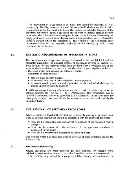GUIDELINES FOR THE CURATION OF GEOLOGICAL MATERIALS