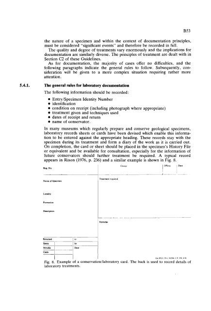 GUIDELINES FOR THE CURATION OF GEOLOGICAL MATERIALS