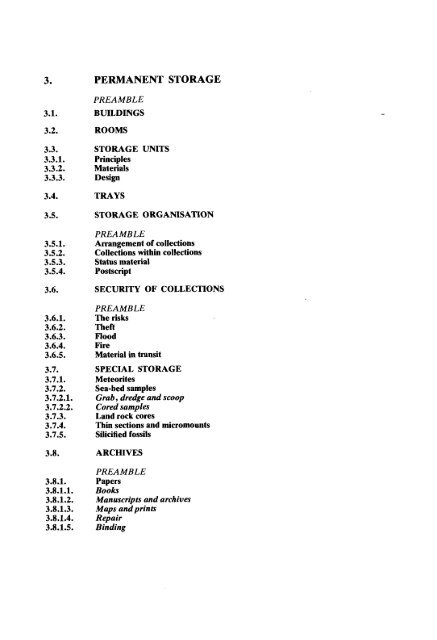 GUIDELINES FOR THE CURATION OF GEOLOGICAL MATERIALS