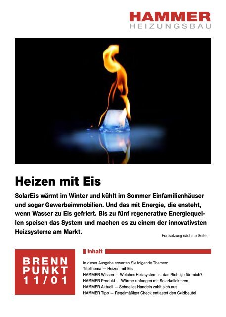 Heizen mit Eis - HAMMER - HEIZUNGSBAU GmbH