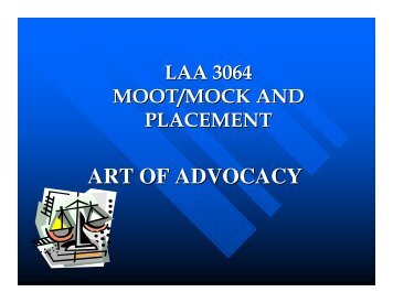 ART OF ADVOCACY