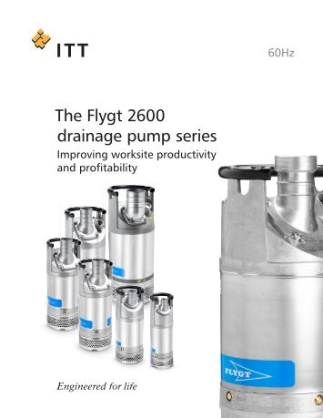 The Flygt 2600 drainage pump series