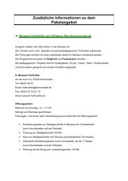 Zusätzliche Informationen zu dem Paketangebot