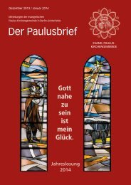 Der Paulusbrief - Ev. Paulusgemeinde Lichterfelde