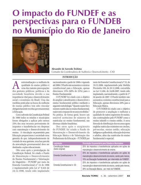 O legado do PAN: uma nova fase para o Rio? - Tribunal de Contas ...