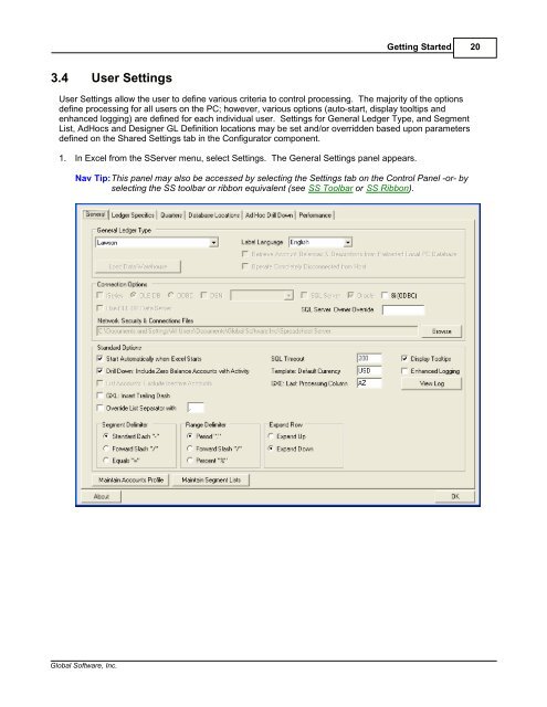 Spreadsheet Server for use with Lawson - Global Software, Inc.