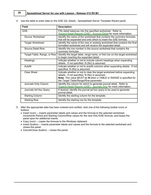 Spreadsheet Server for use with Lawson - Global Software, Inc.