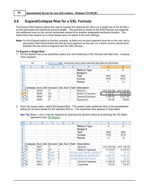 Spreadsheet Server for use with Lawson - Global Software, Inc.
