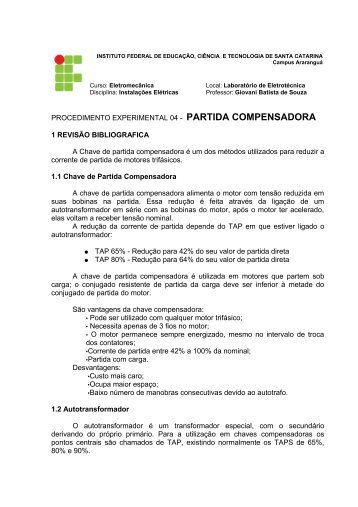 PARTIDA COMPENSADORA 1 REVISÃO ... - Wiki do IF-SC