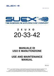 manuale di uso e manutenzione use and maintenance manual - Suex