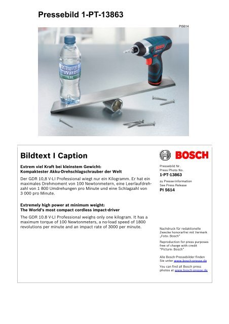Bildtext I Caption - Bosch Media Service