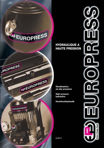 hydraulique a haute pression - Euro Press Pack