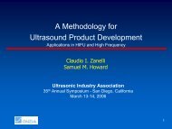 A Methodology for Ultrasound Product Development - Ultrasonic ...