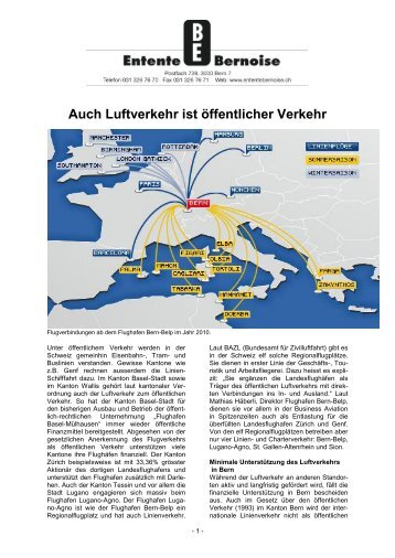 Auch Luftverkehr ist Ã¶ffentlicher Verkehr - Entente bernoise