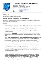 the original PDF document released by Vikings ... - Futsal4all - Futsal