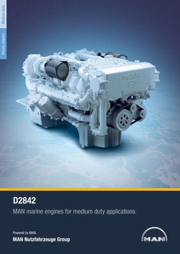 MAN marine engines for medium duty applications.