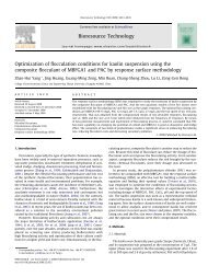 Optimization of flocculation conditions for kaolin suspension using ...