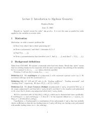 Lecture 2: Introduction to Algebraic Geometry