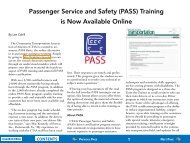 Passenger Service and Safety (PASS) Training is Now Available ...