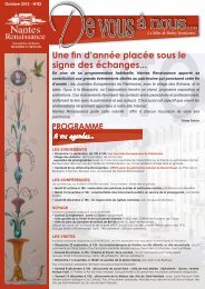 La Lettre d'octobre 2012 (nÂ°82) - Nantes Renaissance