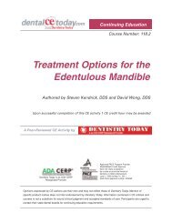 Treatment Options for the Edentulous Mandible - DentalCEToday