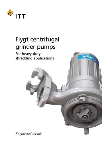 Flygt centrifugal grinder pumps