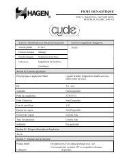 FICHE SIGNALÉTIQUE - Rolf C. Hagen Inc.