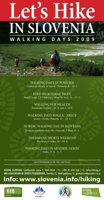 Info: www.slovenia.info/hiking