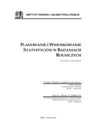 planowanie i wnioskowanie statystyczne w badaniach rolniczych