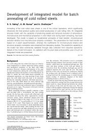 Development of integrated model for batch annealing of ... - TRDDC