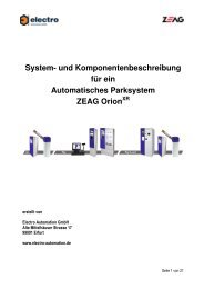 Systembeschreibung ZEAG ORION XR - Electro Automation GmbH