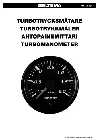 TURBOTRYCKSMÃTARE TURBOTRYKKMÃ¥LER ... - Biltema