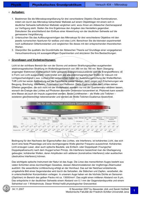 Versuch 404 - Mikroskop - alexander-joerk.de