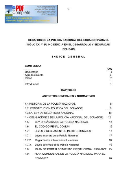 republica del ecuador - Repositorio Digital IAEN - Instituto de Altos ...