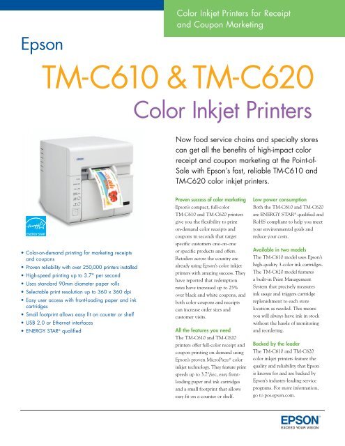 TM-C610 &TM-C620 - Epson POS Printers