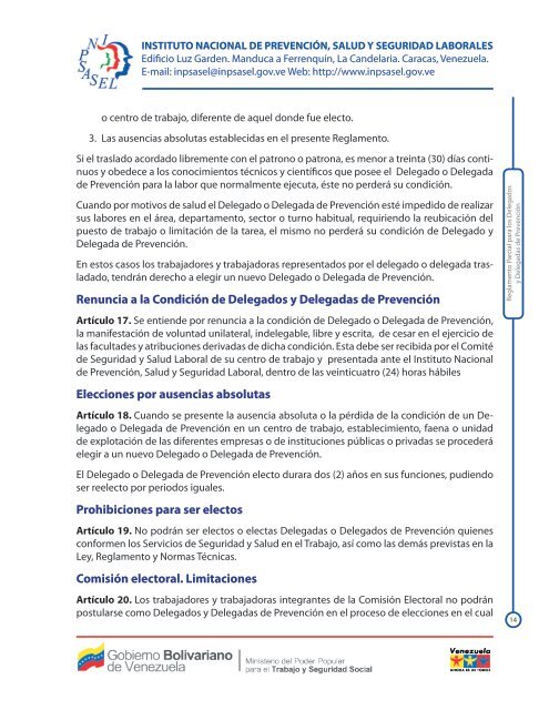 Propuesta de Reglamento Parcial para los Delegados y Delegadas ...