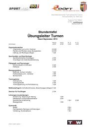 Stundentafel Ãœbungsleiter Turnen