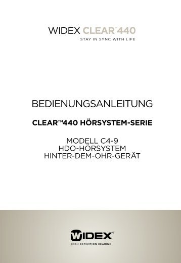 Bedienungsanleitung - Widex