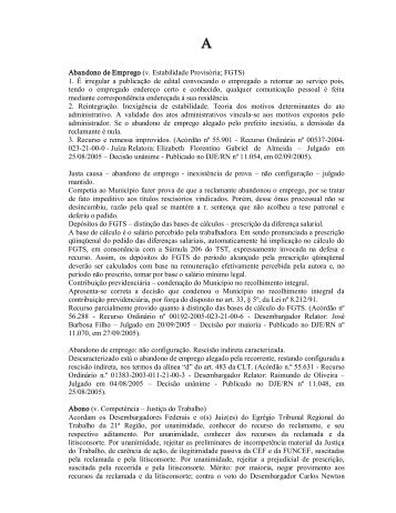 3Âº Trimestre - Tribunal Regional do Trabalho da 21Âª RegiÃ£o