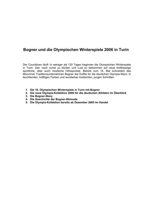 Bogner Und Die Olympischen Spiele Bob